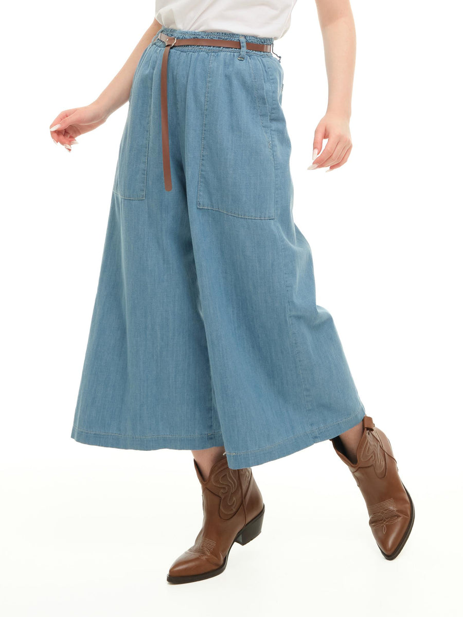Pantaloni culotte Please effetto denim P21WZS7C52 DNM Please 