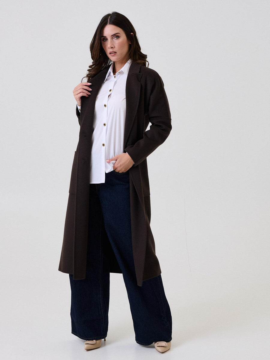 Cappotto lungo Vicolo moro doppiopetto con tasconi TF0001 A99 Vicolo 