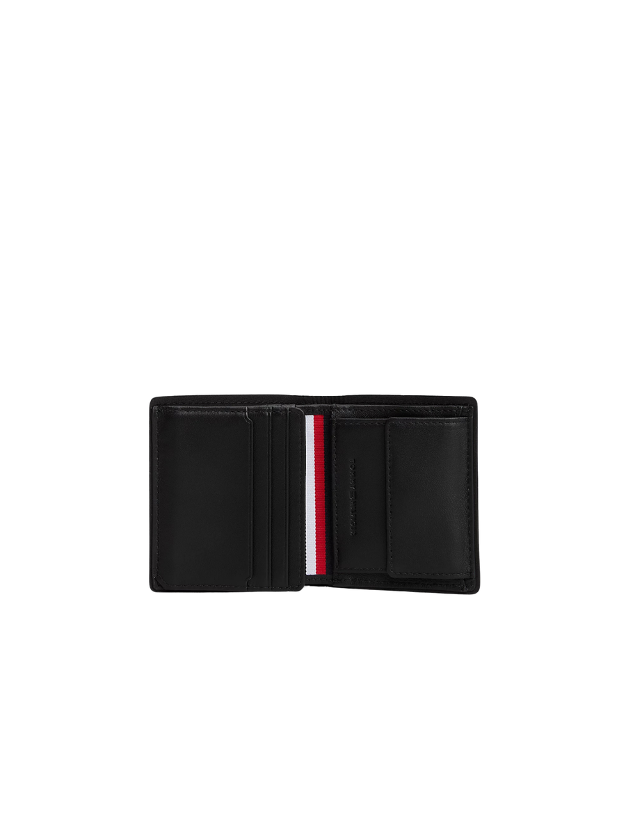 Portafogli trifold Corporate Tommy Hilfiger nero in pelle AM0AM13742 BDS Tommy Hilfiger 