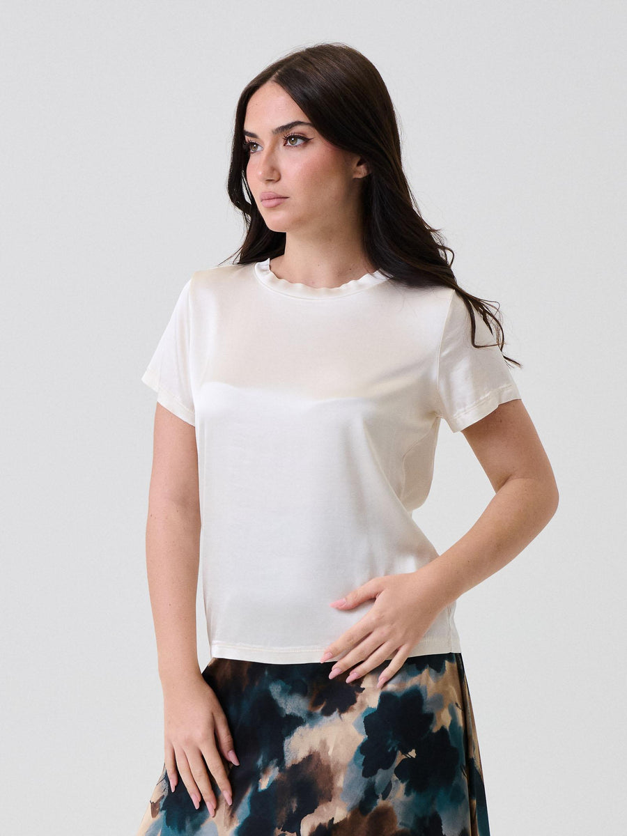 T-Shirt satinata Armoire burro C821B97Q BURRO Armoire 