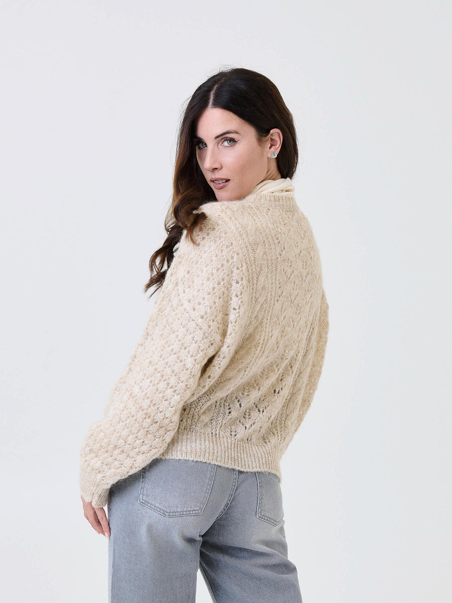 Cardigan traforato Kontatto beige 3M0912C BEIGE kontatto 