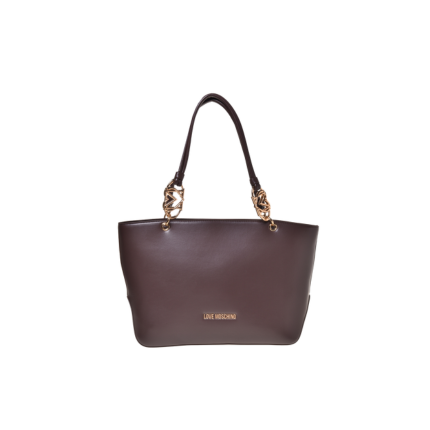 Borsa shopper Love Moschino marrone con inserti logati JC4074PP1NLF 0301 Love Moschino 