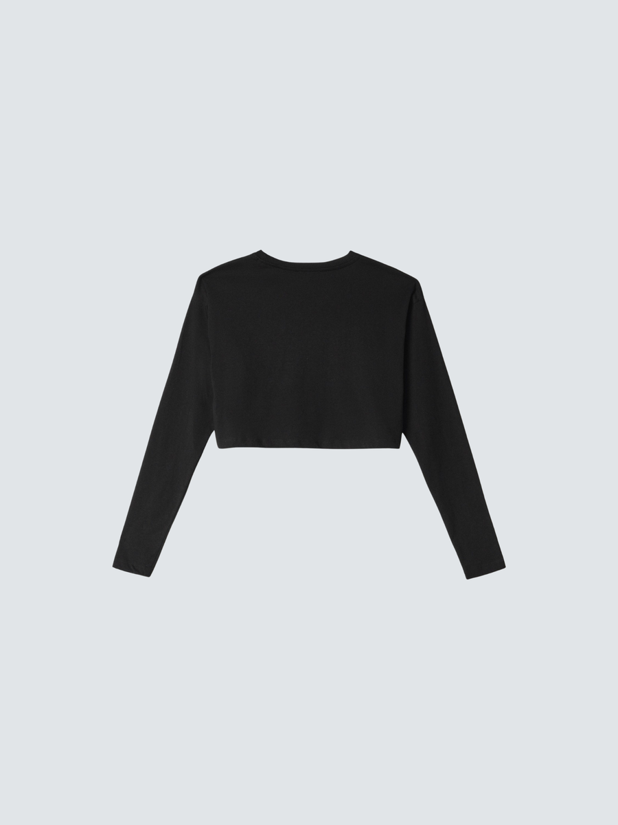 Top crop Hinnominate nero a maniche lunghe HMABW01942 NE01 Hinnominate 