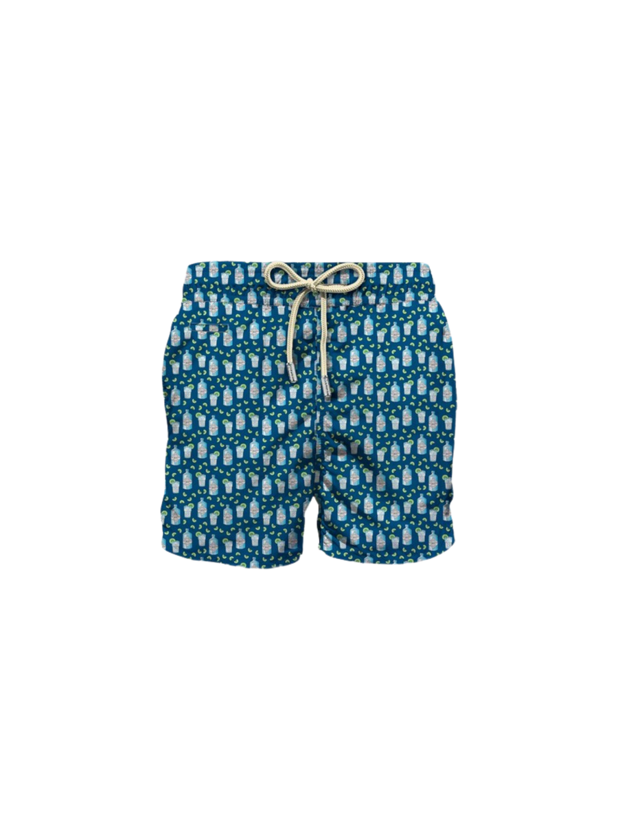 Costume MC2 Saint Barth "Lighting micro fantasy" blu Bottiglie & Mojito LIG0003 01796H MC2 SAINT BARTH 