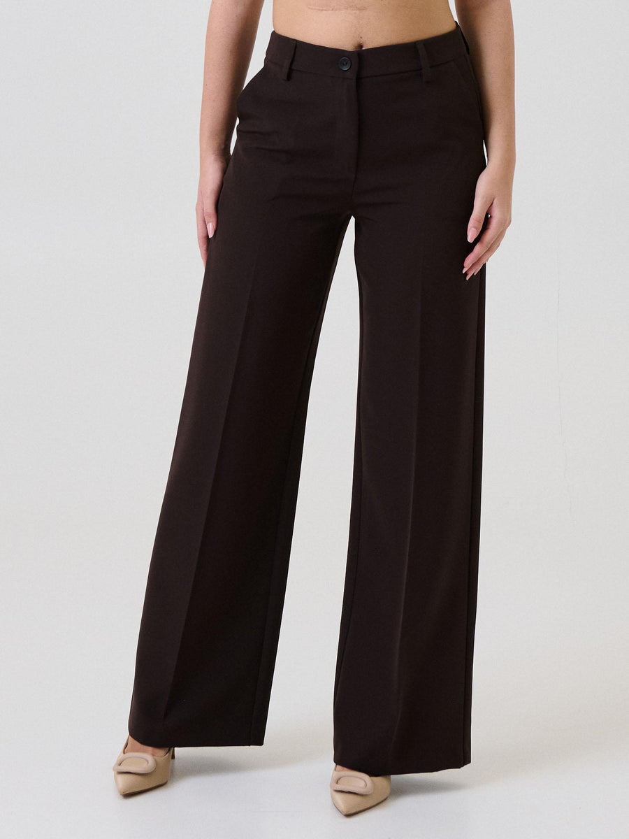 Pantalone a palazzo Armoire moro in tessuto tecnico 25581 MORO Armoire 