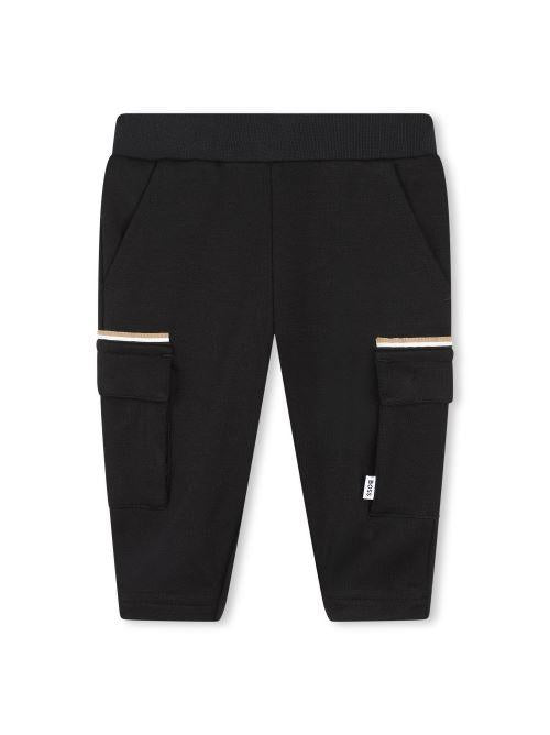 Pantaloni Boss neri modello cargo per neonato J51275 09B Boss 