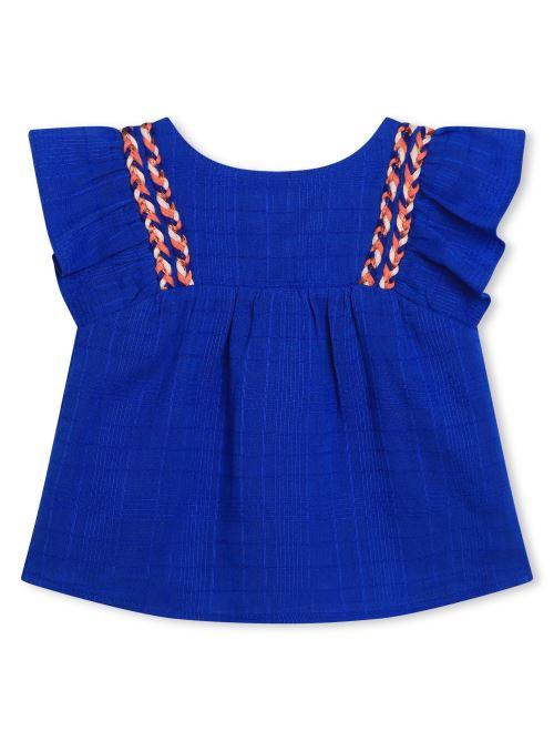 Camicia mezze maniche blu royal con intrecci Y30072 829 Carrement Beau 