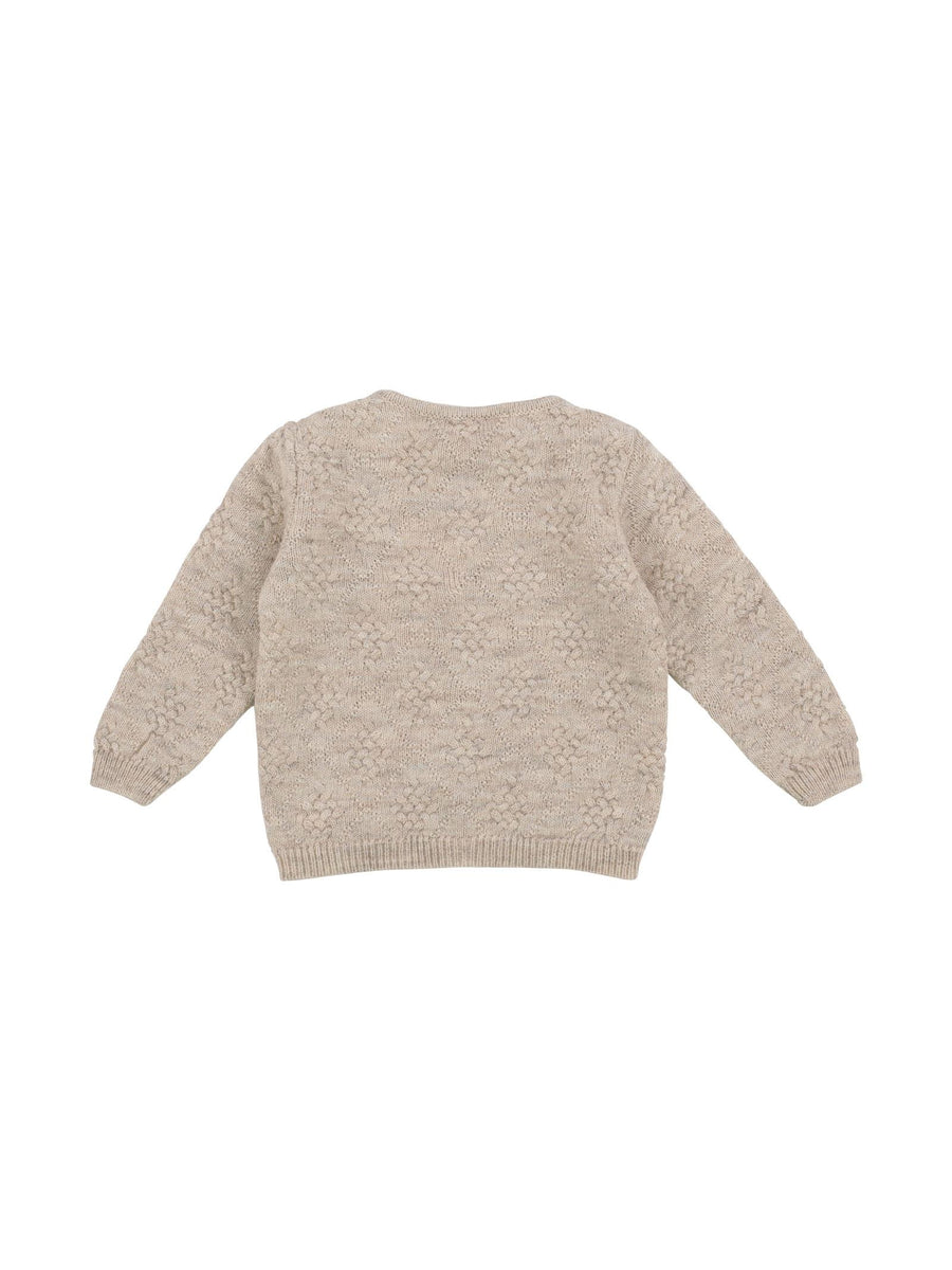 Cardigan beige lavorato a maglia 002100085 59H98 Paz Rodriguez 