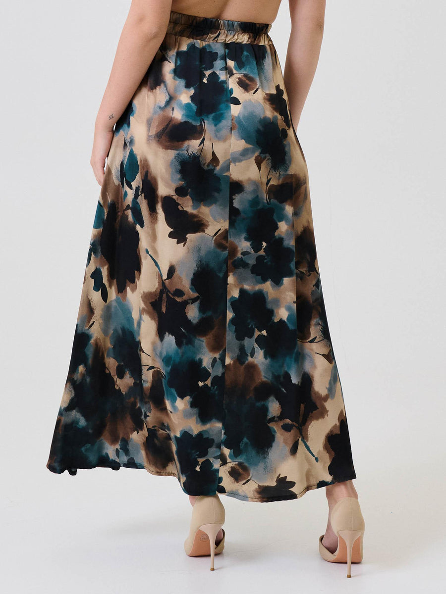 Gonna midi Armoire multicolor/ottanio con fantasia floreale E452S05Q03A OTTANIO Armoire 