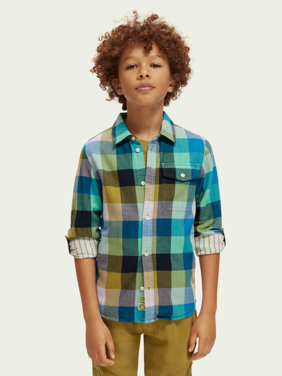 Camicia a scacchi blu 170511 6012 Scotch & Soda 