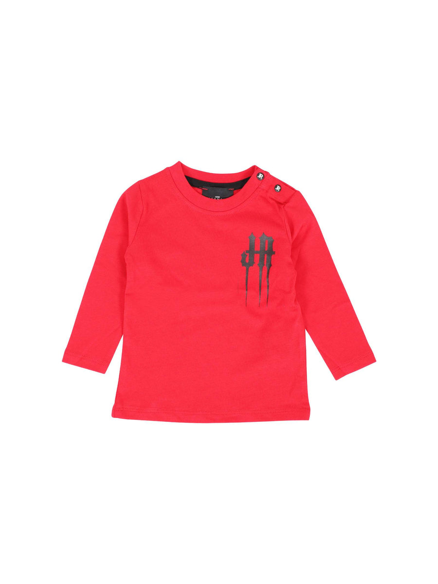 T-Shirt John Richmond rossa con logo gotico frontale e posteriore RIA24070TS RED John Richmond 