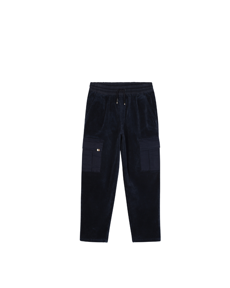 Pantalone cargo Boss blu navy in velluto J52303 849 Boss 