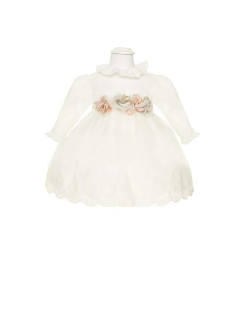 Abito cerimonia bianco e rosa IK322ML C2938 Marlù 