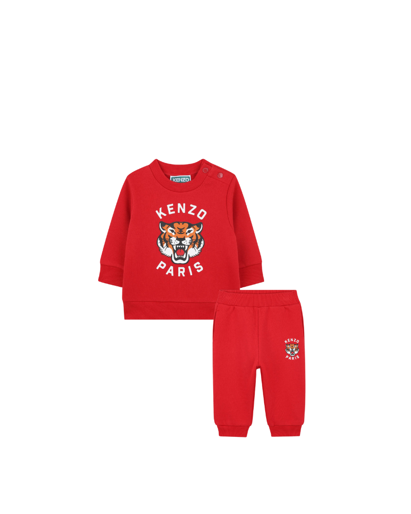 Completo Kenzo rosso con stampa elefante e logo K61502 968 Kenzo 