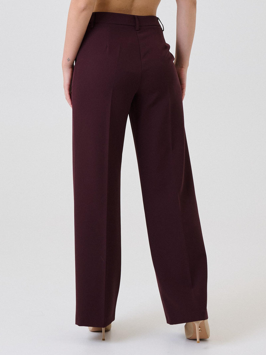 Pantalone a palazzo Armoire bordeaux in tessuto tecnico 25581 BORDEAUX Armoire 
