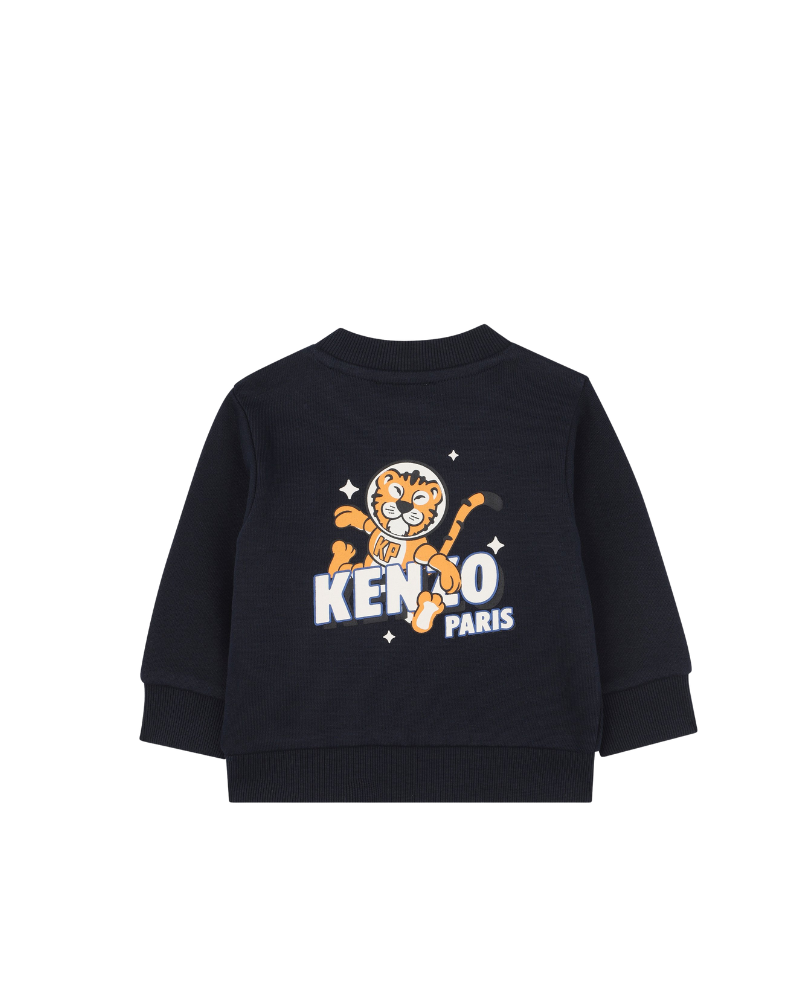 Felpa Kenzo nera con maxi logo posteriore K61293 845 Kenzo 