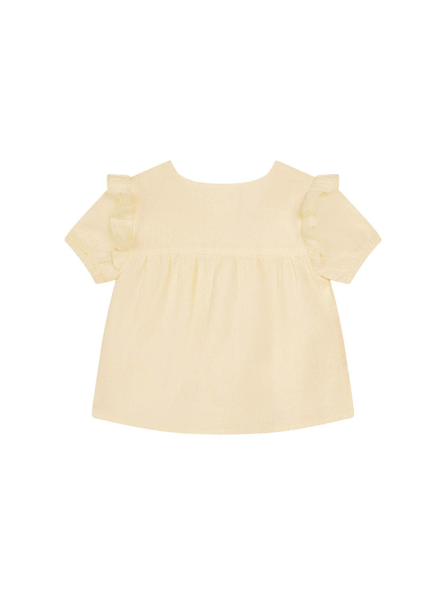 Camicia gialla in piquet con ricamo Y05225 GIALLO Carrement Beau 