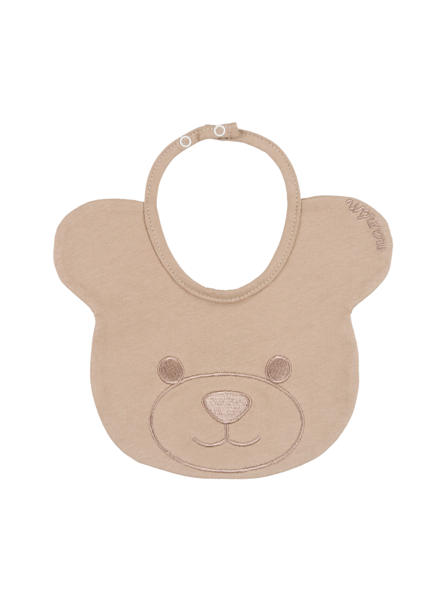 Bavetto Nanan marrone a forma di orsetto E25110 BE Nanan 