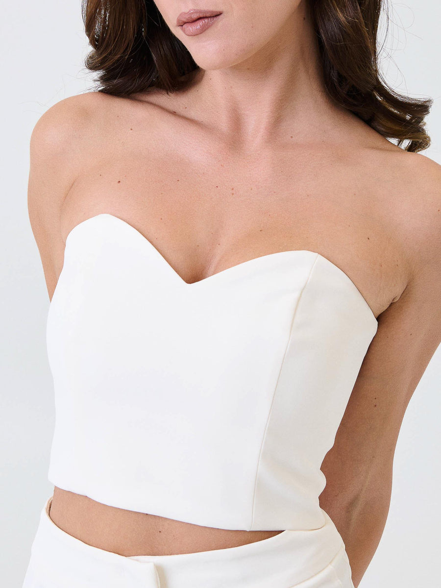 Top a cuore Silence Limited bianco latte NP1019GOLD MILK Silence Limited 