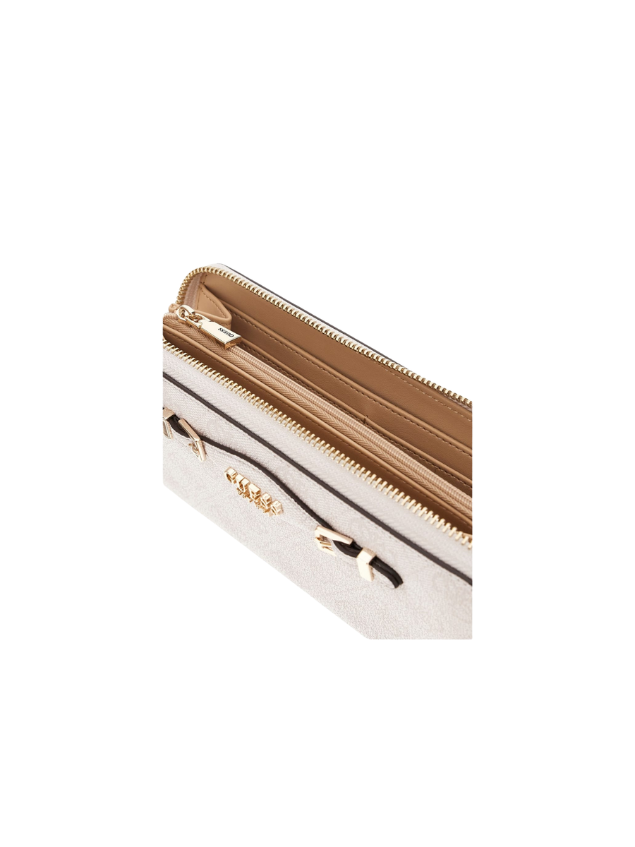 Portafoglio rettangolare Guess burro con fibbia logata SWSG9652146 WLO Guess 