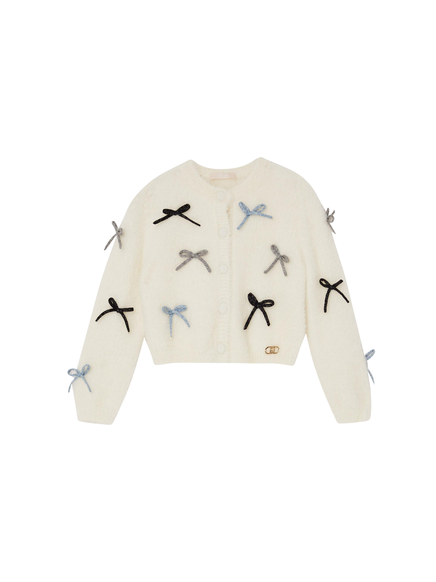 Maglia Liu Jo bianca con fiocchi in rilievo all over KF5053 M9987 Liu Jo 