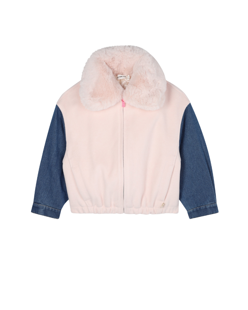 Giacca Billie Blush rosa cipria con maniche in denim U21599 47V Billie Blush 