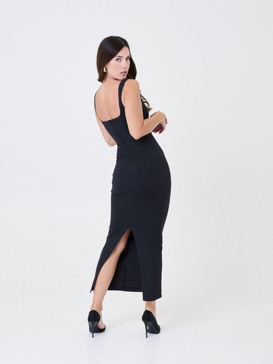 Tubino in crepe Silence Limited nero SLAB015 BLACK Silence Limited 