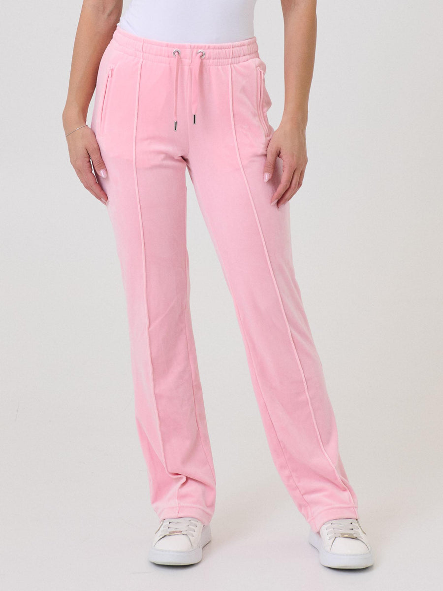 Pantalone in velluto Juicy Couture rosa in velluto con strass VIJH70699WPF JP2 Juicy Couture 