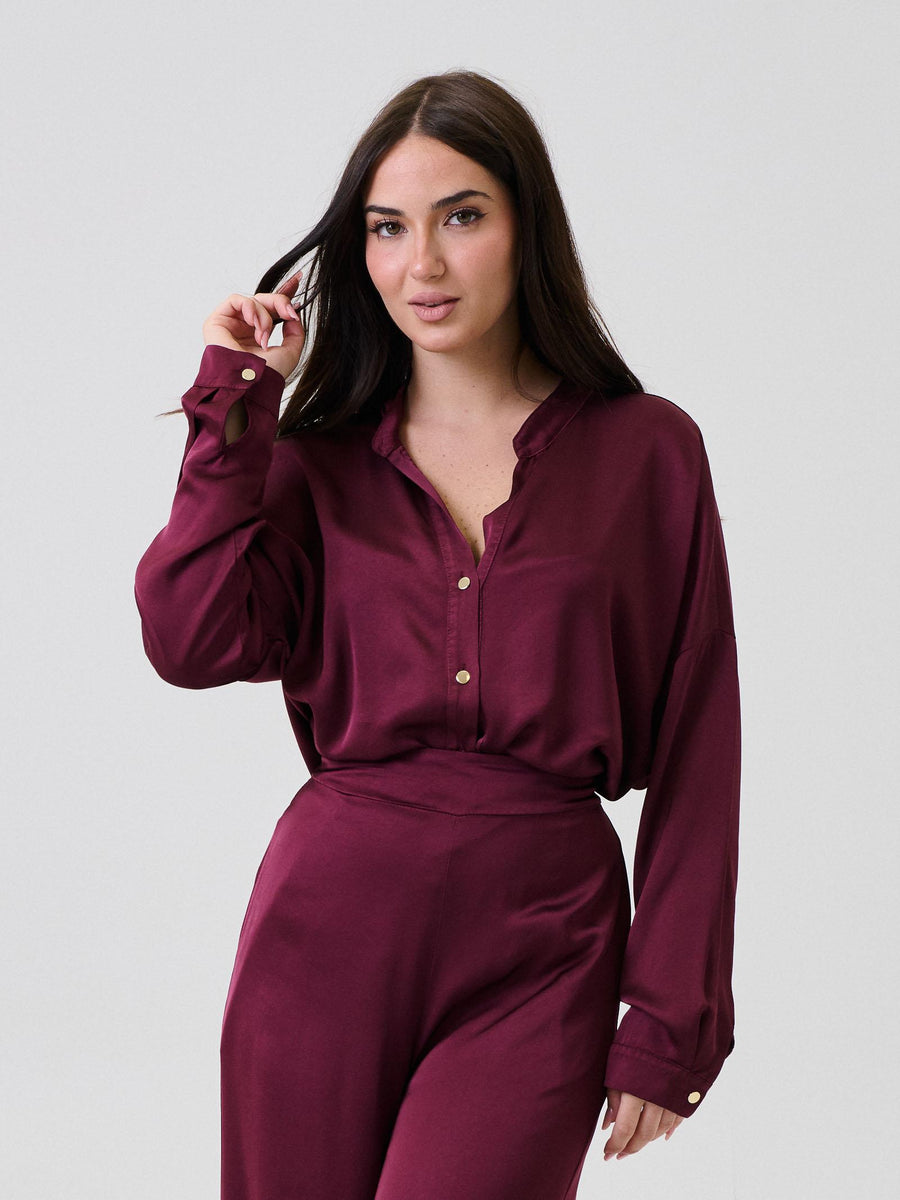 Camicia satinata Armoire vinaccio F9240C22R VINBRULE Armoire 