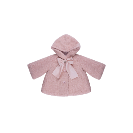 Cappotto con cappuccio Marlù rosa con fiocco IN1740 C99 Marlù 