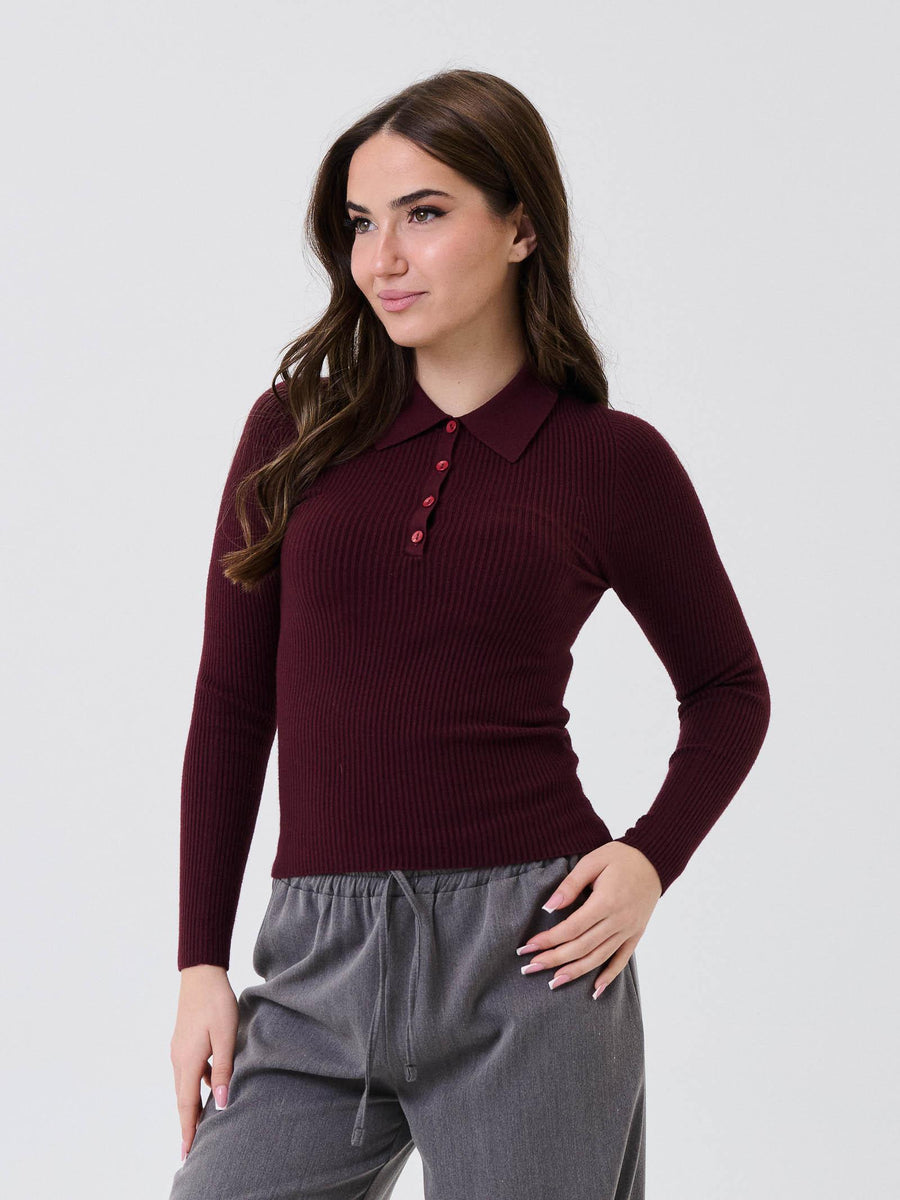 Polo a costine Armoire vino R3294 VINO Armoire 