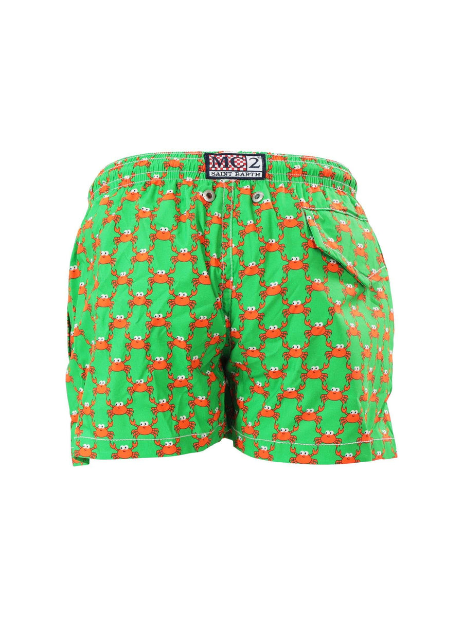 Costume shorts verde Happy Crab COM0010 05892D MC2 SAINT BARTH 