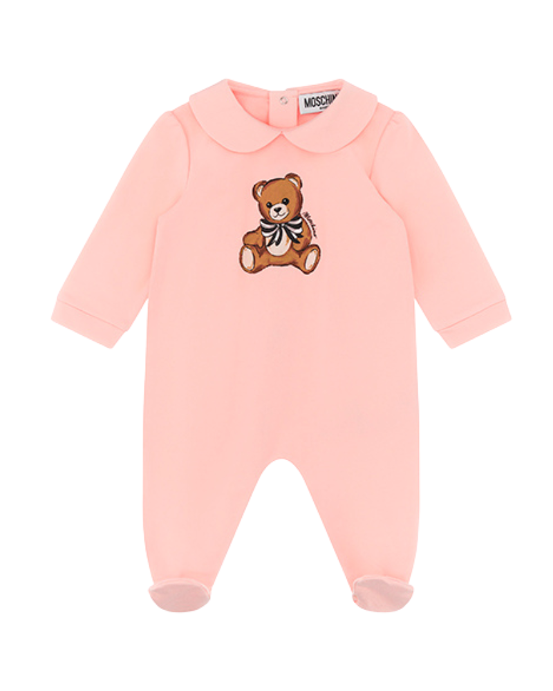 Tutina Moschino rosa con orsetto frontale MDT01A 50209 Moschino 