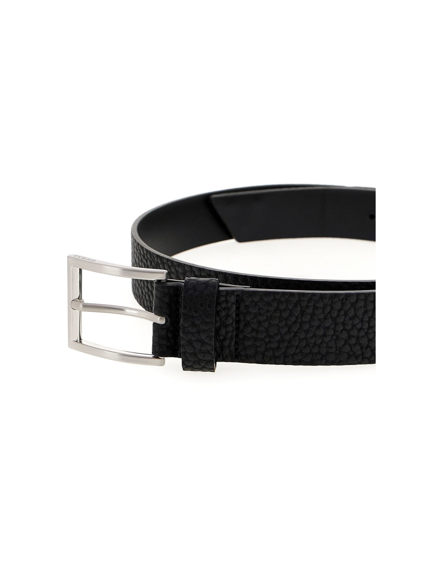 Cintura in ecopelle martellata Guess nera con punta logata BM7837P5435 BLA Guess 