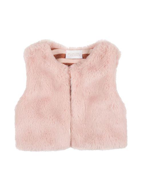 Gilet Nanan in ecopelliccia rigato rosa I24453 R Nanan 