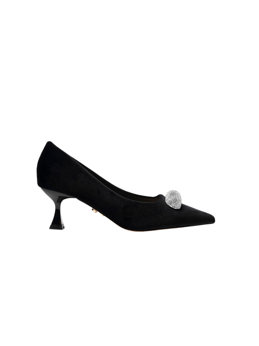 Decolleté "Gacrux" TwentyFourhaitch nero in velluto GACRUX NERO TwentyFourhaitch 