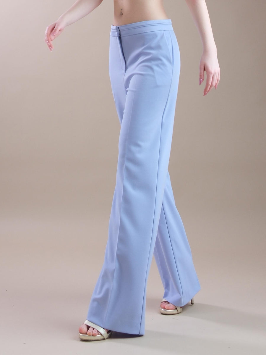 Pantaloni a palazzo lavanda con fascia in raso in vita P4S6HAWC LAVANDA Imperial 