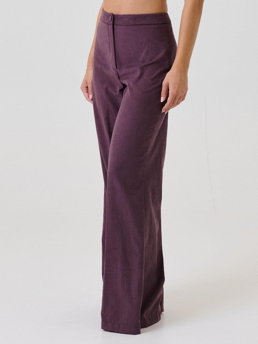 Pantalone a zampa Bohemian Vì viola PA288 WINE Bohemian V 