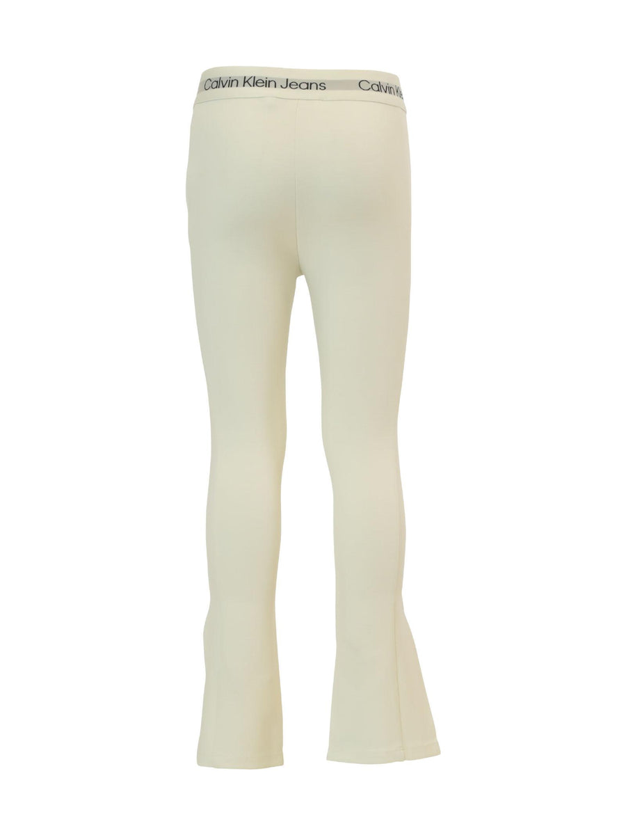 Leggings avorio con spacchi sul fondo IG0IG01512 YBI Calvin Klein 