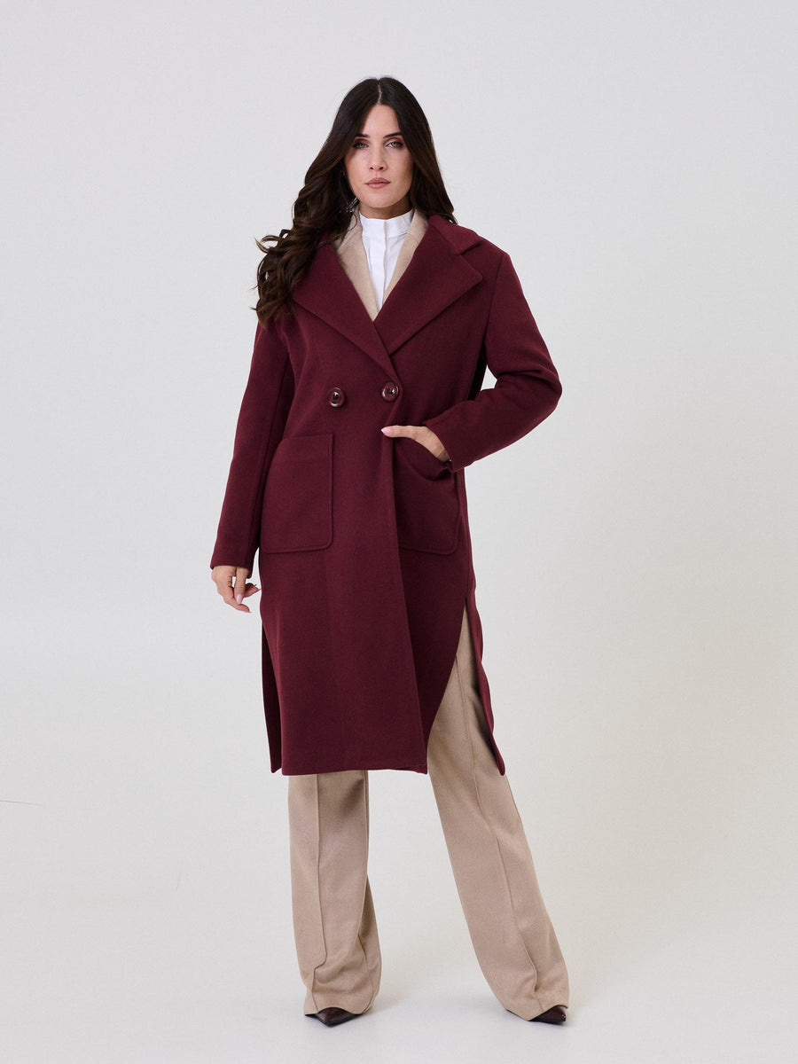 Cappotto doppiopetto "Eloise" Armoire bordeaux ELOISE BORDEAUX Armoire 