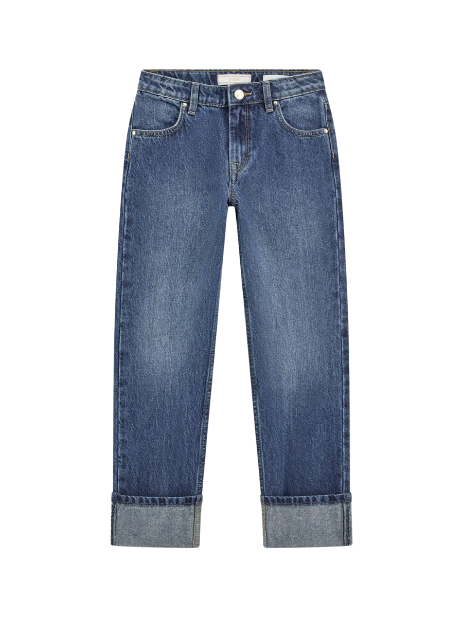 Jeans con risvolto Guess in denim blu con lavaggio vintage J5RA11D5D90 QULX Guess 