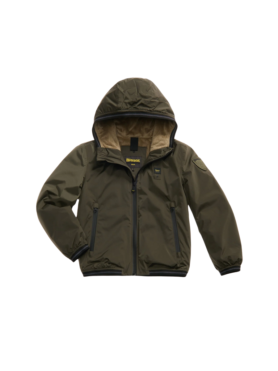 Giubbino con pelliccia interna "Cedric Junior" Blauer verde bosco 25WBLKC11416 670 Blauer 