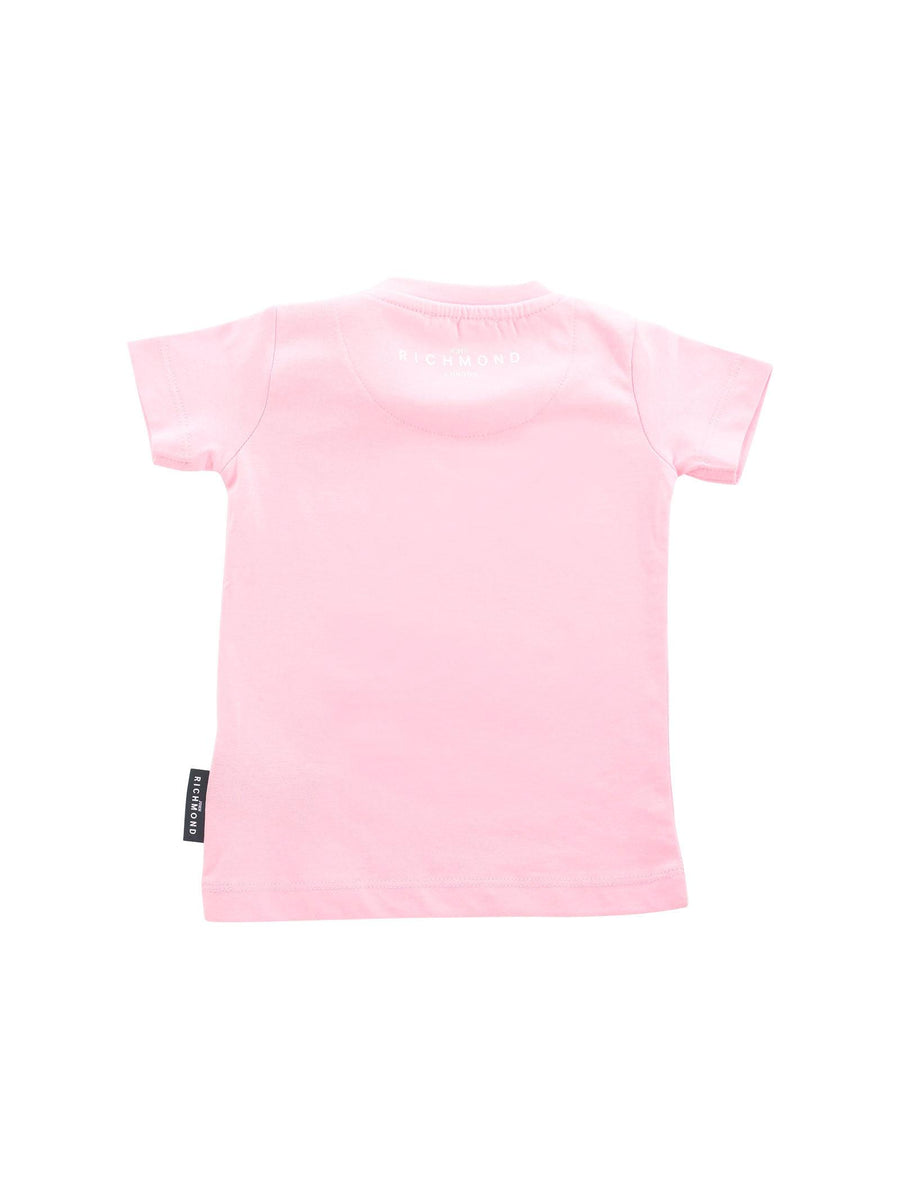 T-Shirt John Richmond rosa con logo lettering bianco RIP25002TS PINK John Richmond 