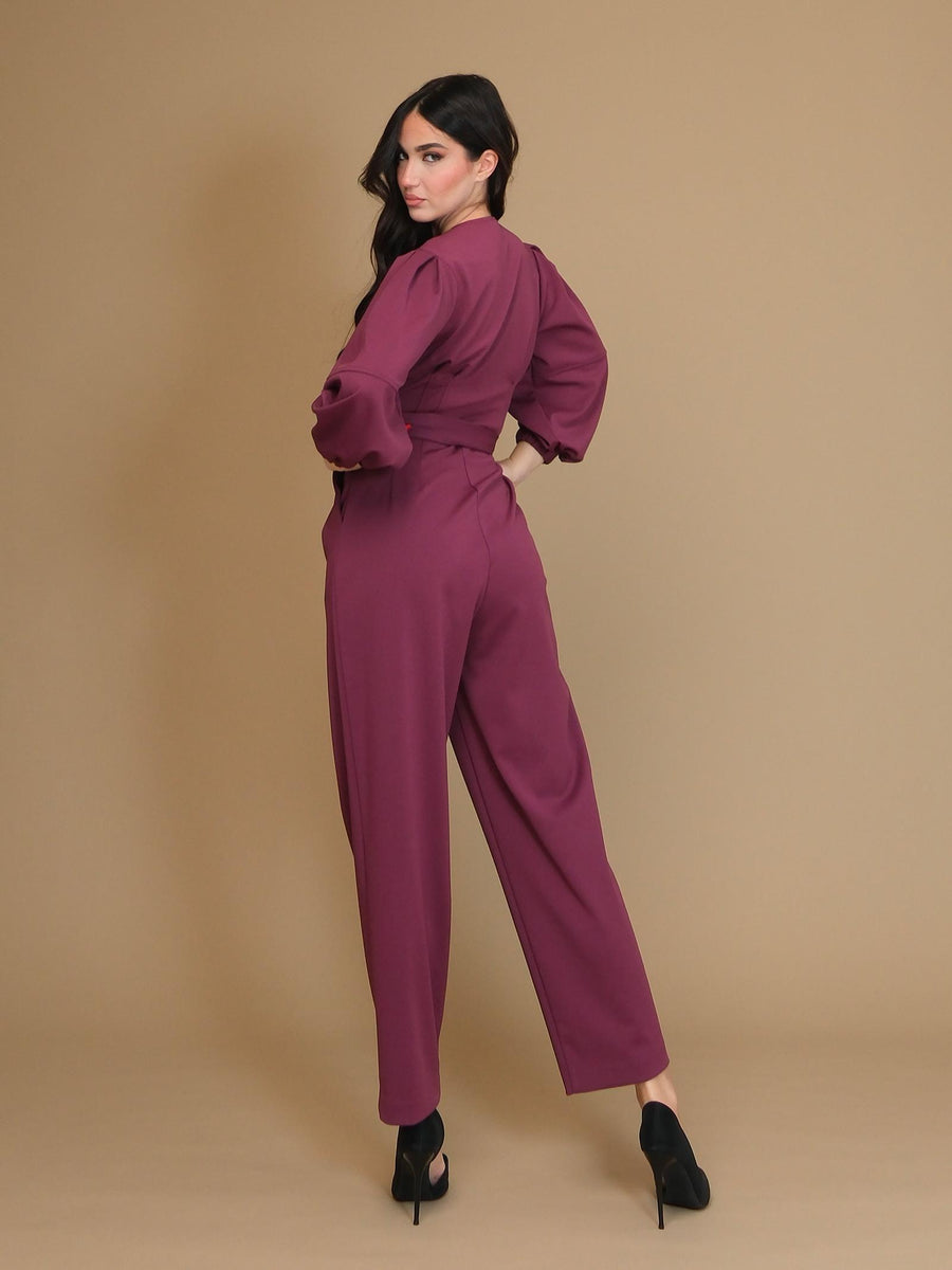 Jumpsuit Silence Limited bordeaux con cinta TUT622 BORDEAUX Silence Limited 
