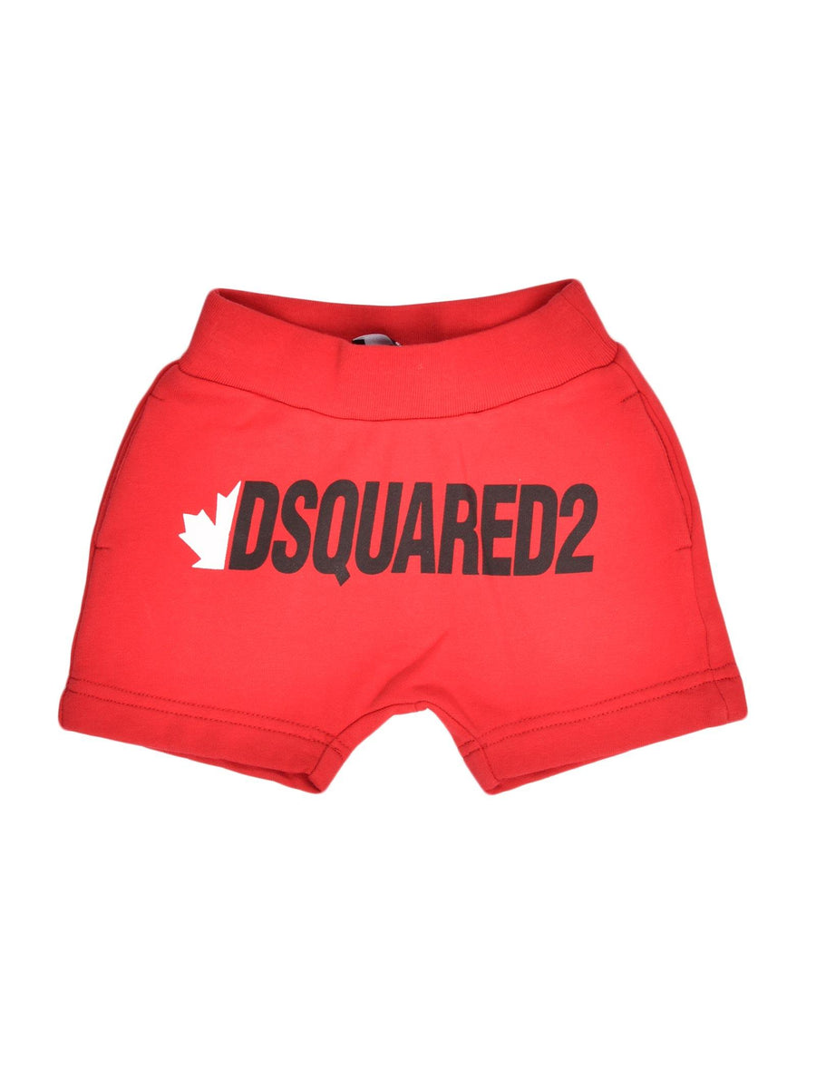 Shorts rosso giallo con stampa DQ0839D0017 DQ405 Dsquared 