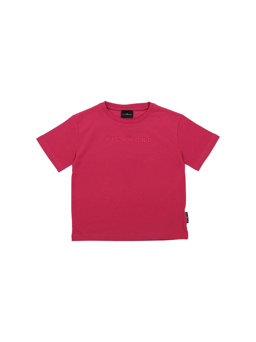 T-Shirt John Richmond fucsia con logo in gomma tono su tono RGA25008TS VIVACIOUS John Richmond 