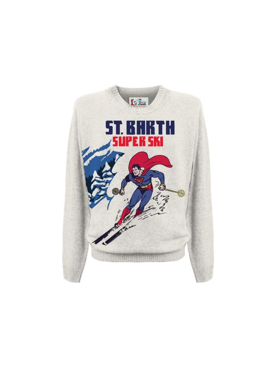 Maglioncino "super ski 10" Saint Barth bianco DOU0006 00972G MC2 SAINT BARTH 