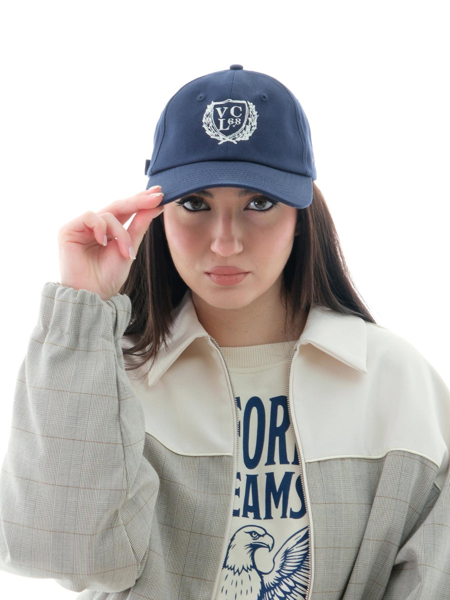 Cappello Vicolo blu con logo iconico frontale AD0057 BLU Vicolo 