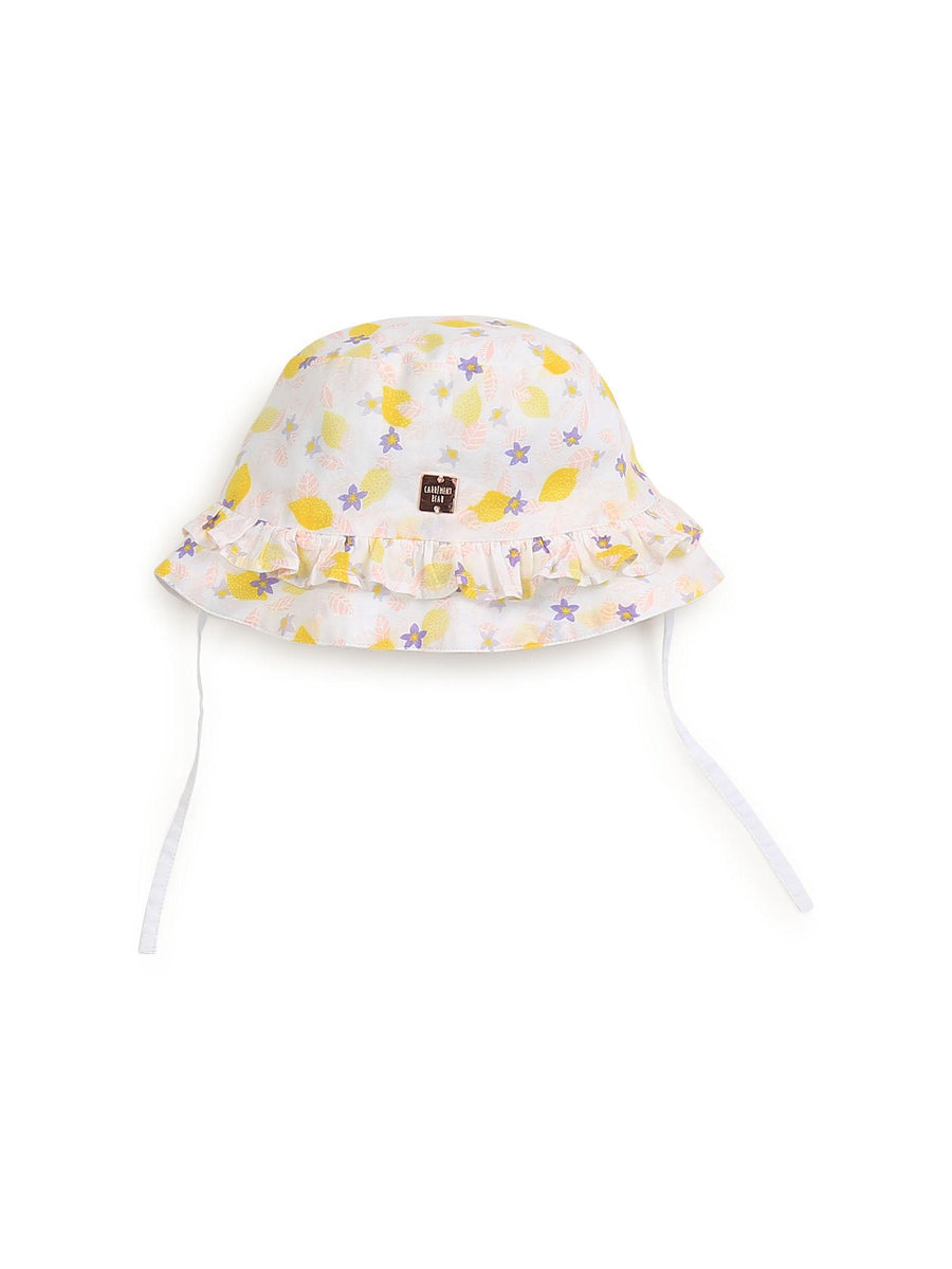 Cappello con nastri a fantasia Y01025 BIANCO Carrement Beau 