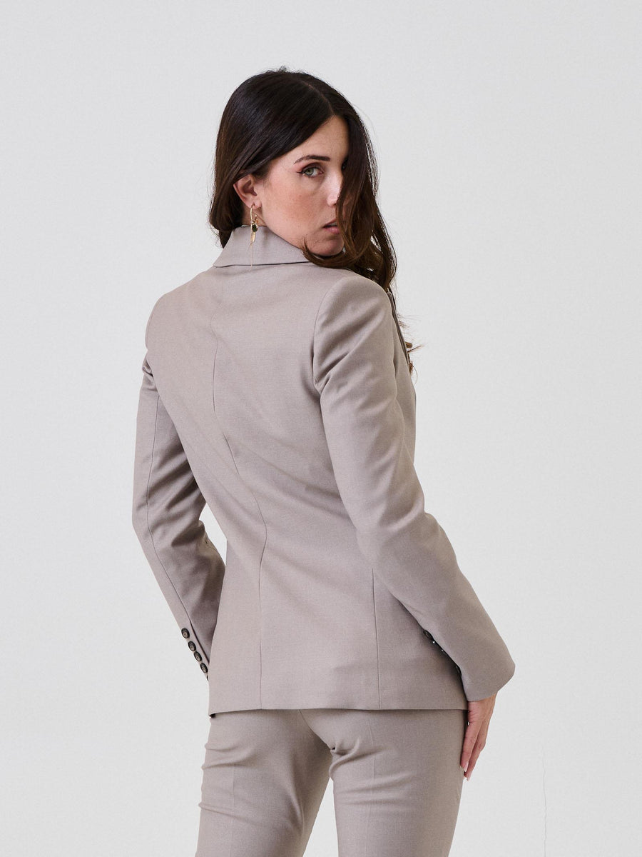 Blazer monopetto "Wolf" Bohemian Vì  taupe SDBO5015 TAUPE Bohemian V 